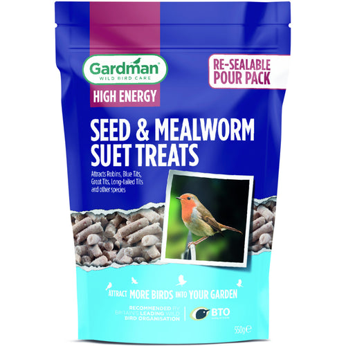 Gardman Seed and Mealworm Suet Treats 550g