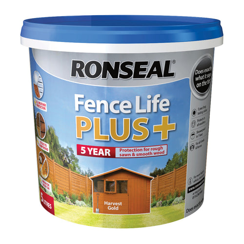 Ronseal Fence Life Plus Harvest Gold 5L