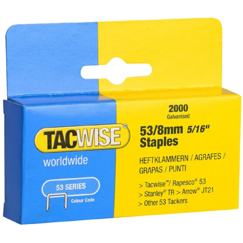 Tacwise 53/10mm Staples Galvanised (2000pc)