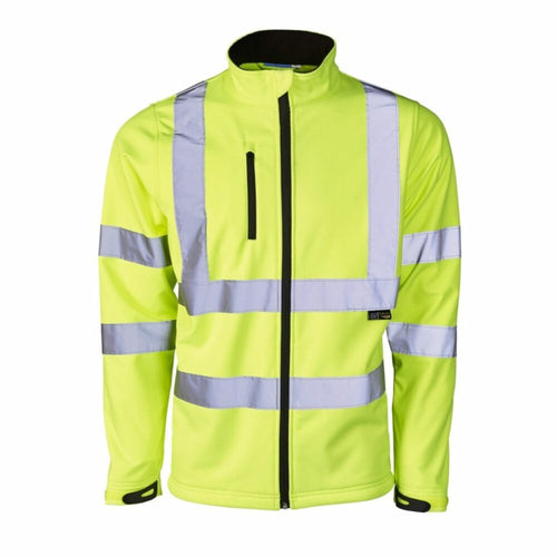 Hi-Vis Reflective Softshell Jacket Yellow - M