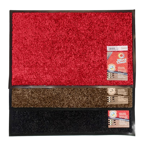 Dosco - Wash & Clean Mat 60cm x 180cm Brown