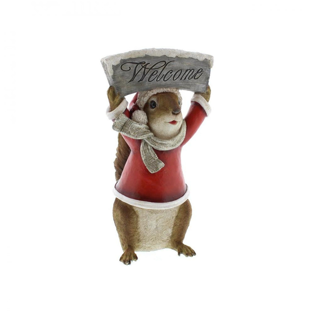 Festive - Squirrel Welcome Sign - 38cm