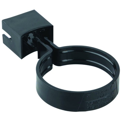 Rainwater RoundLine OsRRL PVC-U Pipe or Socket Bracket Black 68mm
