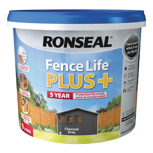 Ronseal Fence Life Plus Charcoal Grey 9L