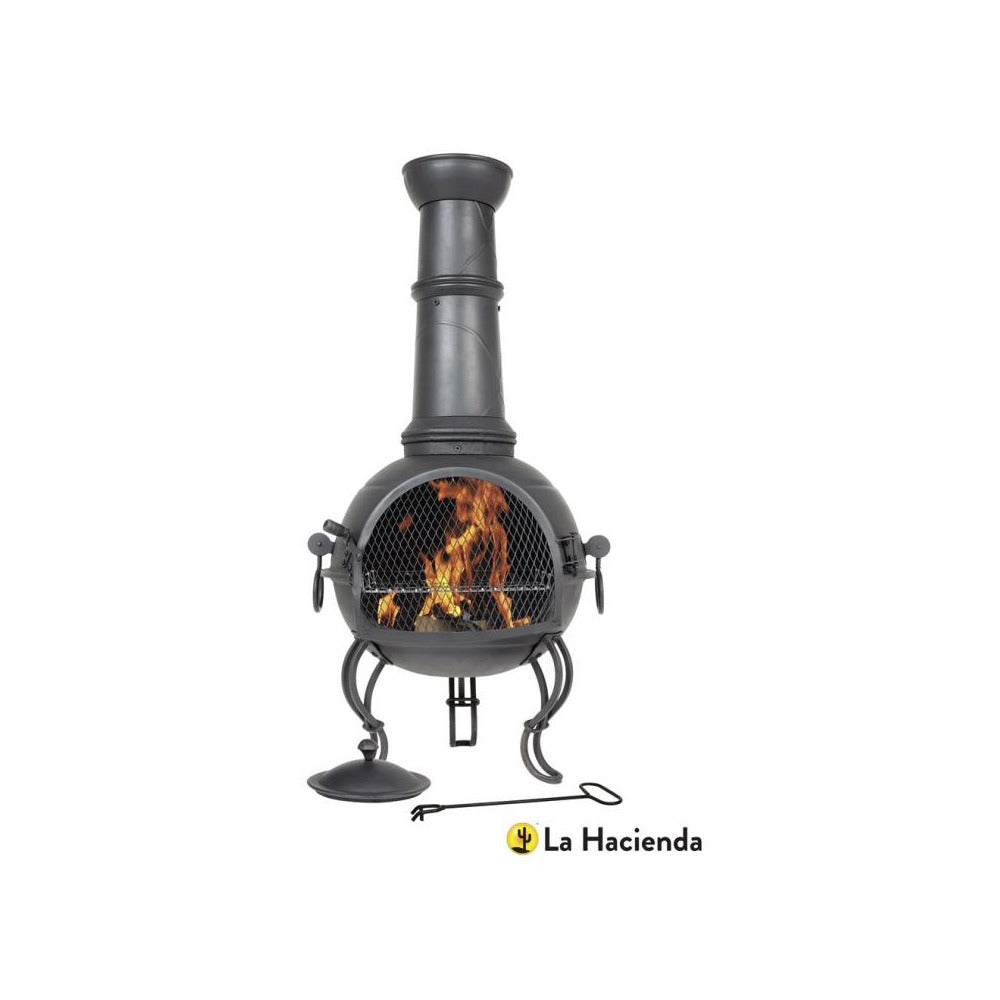 La Hacienda - Murcia Large Steel Chimenea with Grill