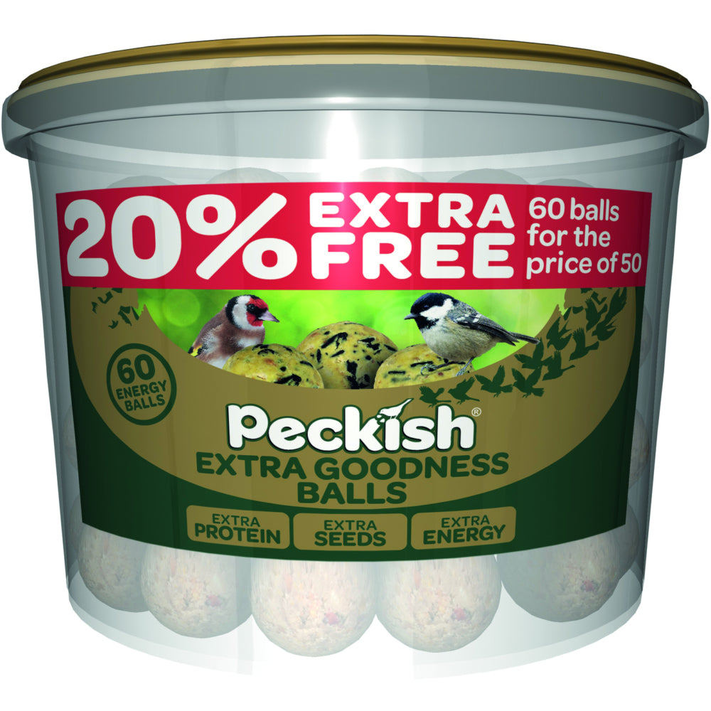 Peckish Extra Goodness Energy Balls 50 Tub plus 20% Extra Free