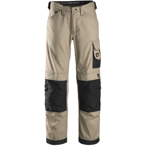 Snickers - Craftsmen Trousers, Canvas+ - Khaki\\Black