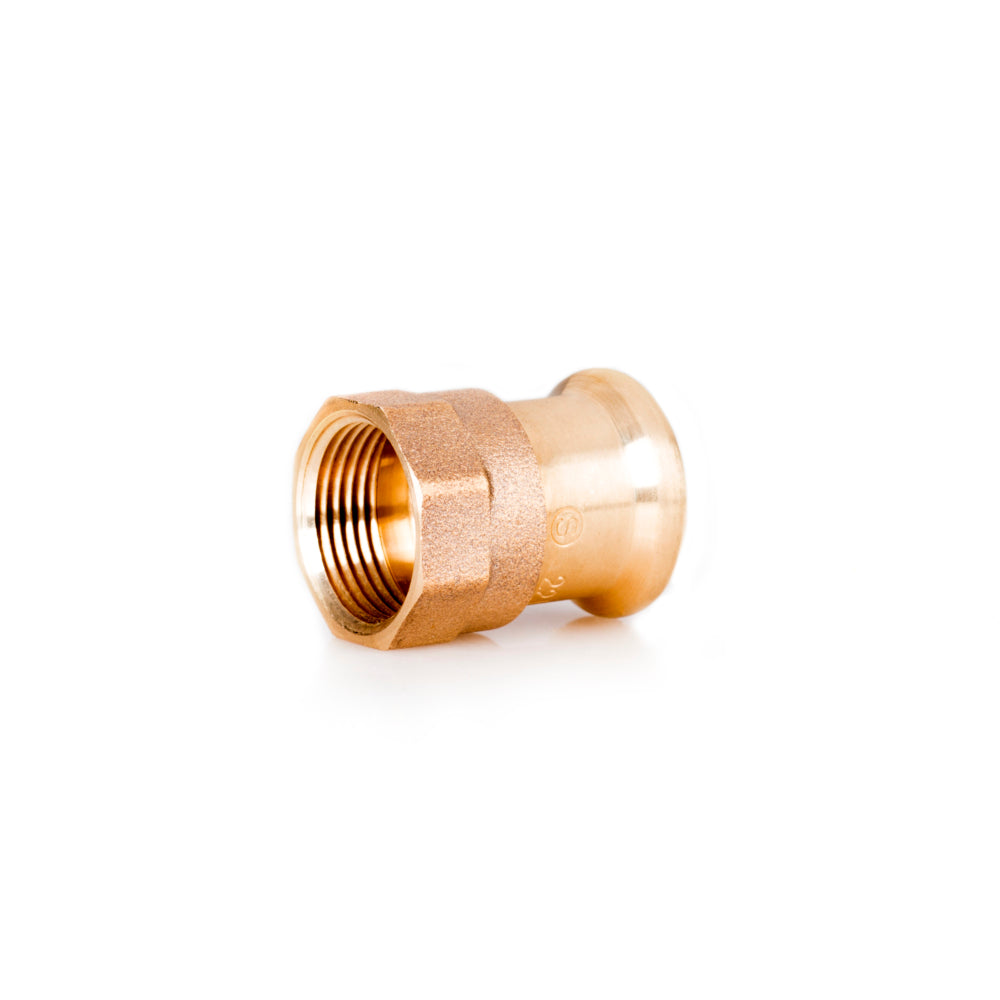 Instantor Copper Press Straight Coupler 1/2\ F x 15mm Press