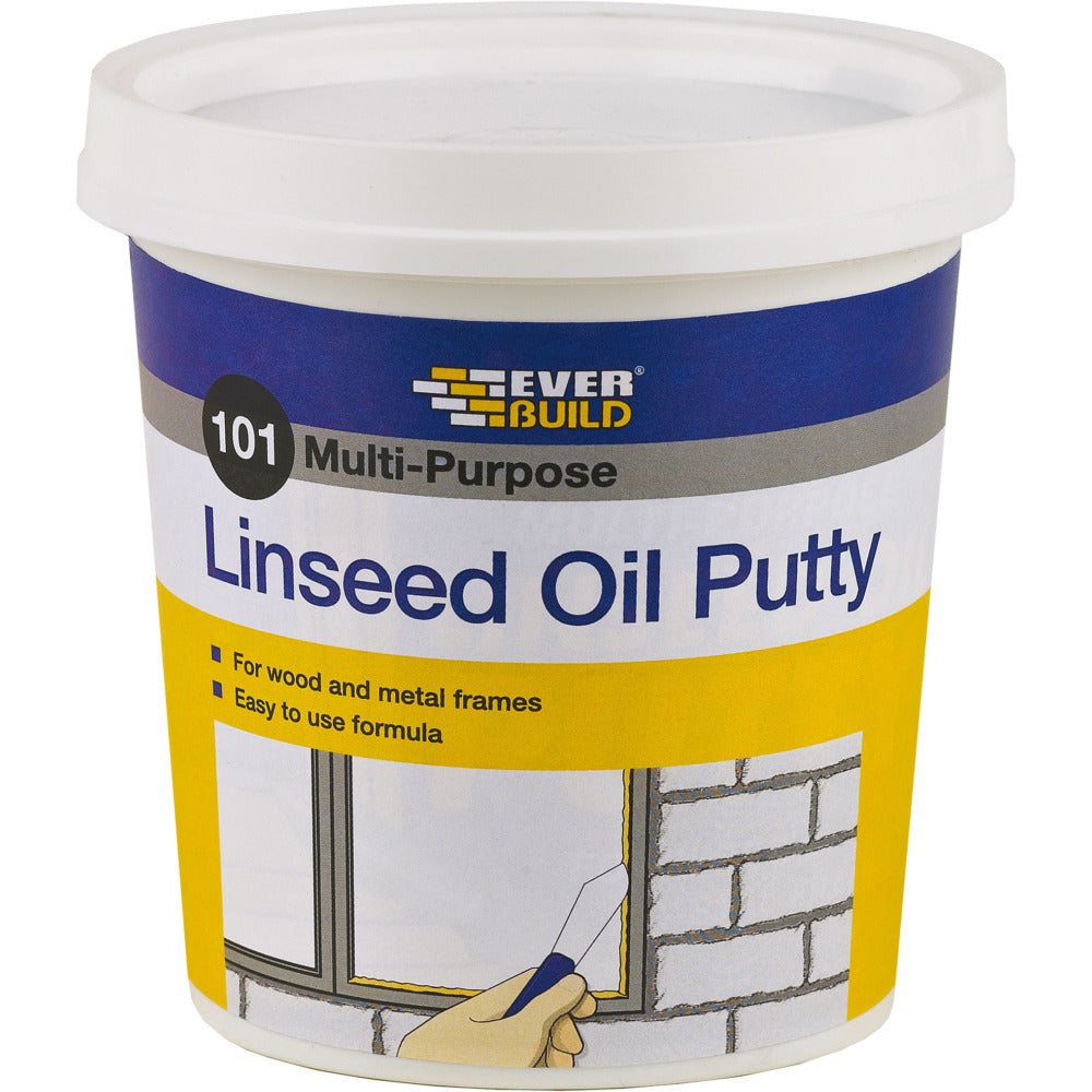 Everbuild 101 Multipurpose Linseed Oil Putty Brown - 1kg