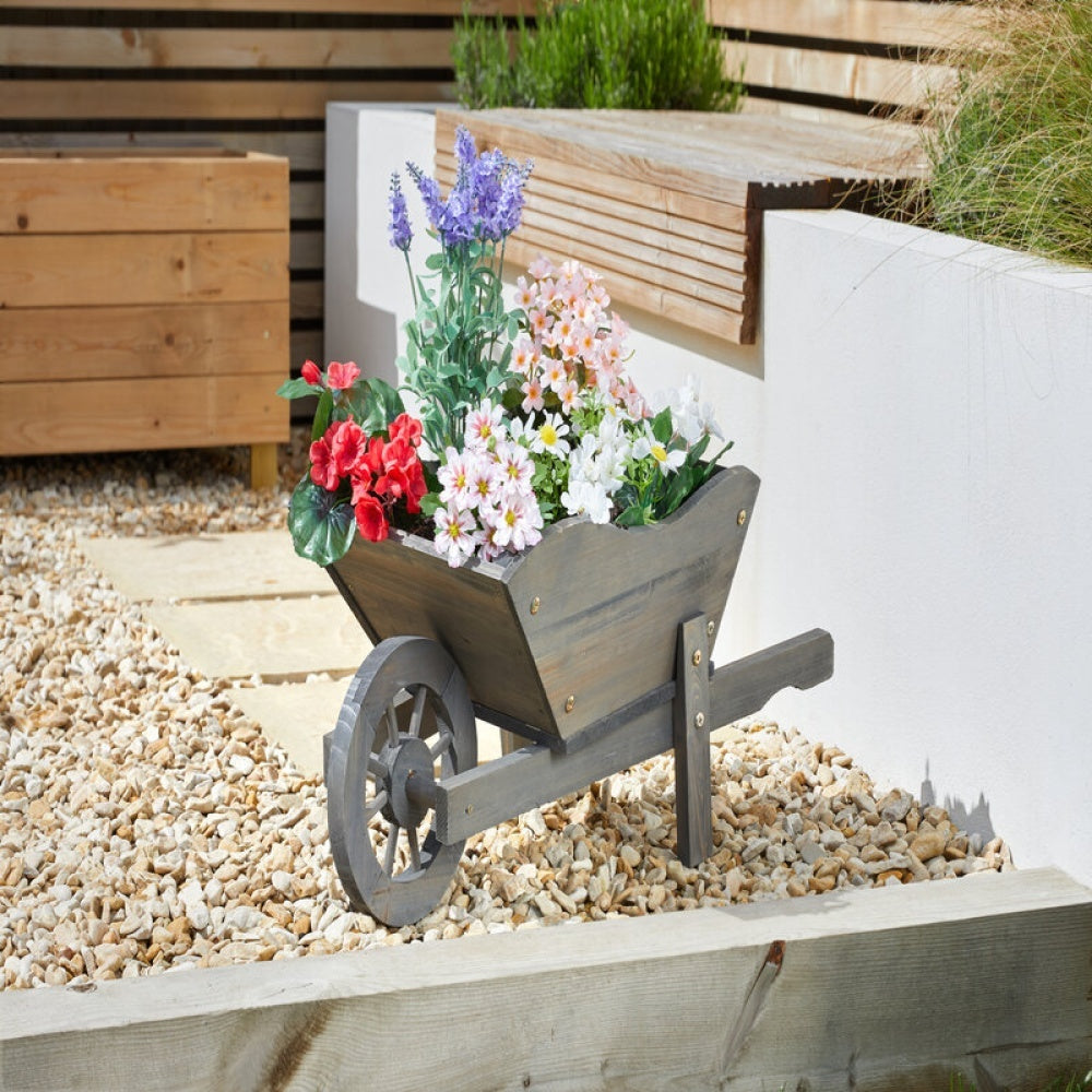 Smart Garden - Woodland Wheelbarrow Planter- Slate, FSC 1