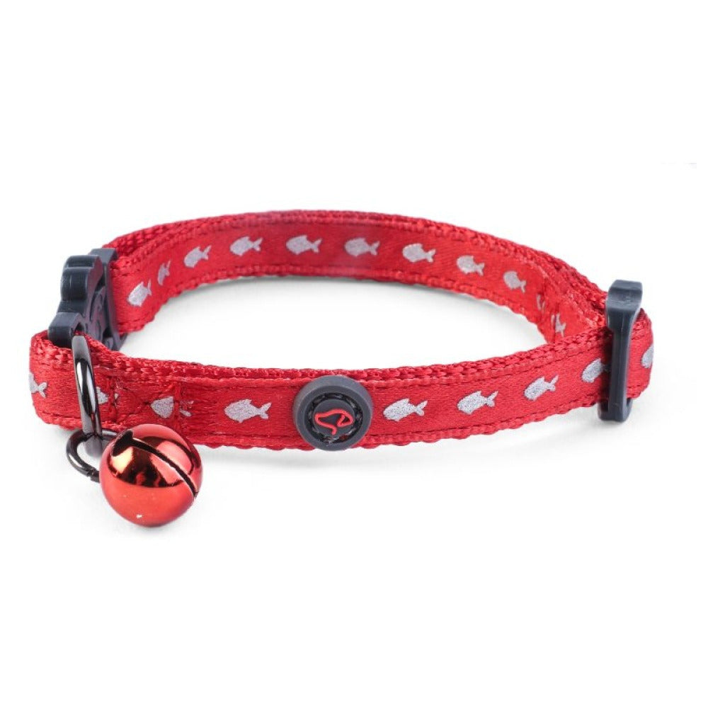 Zoon - WonderLust Cat Collar - Red Shiny Fish