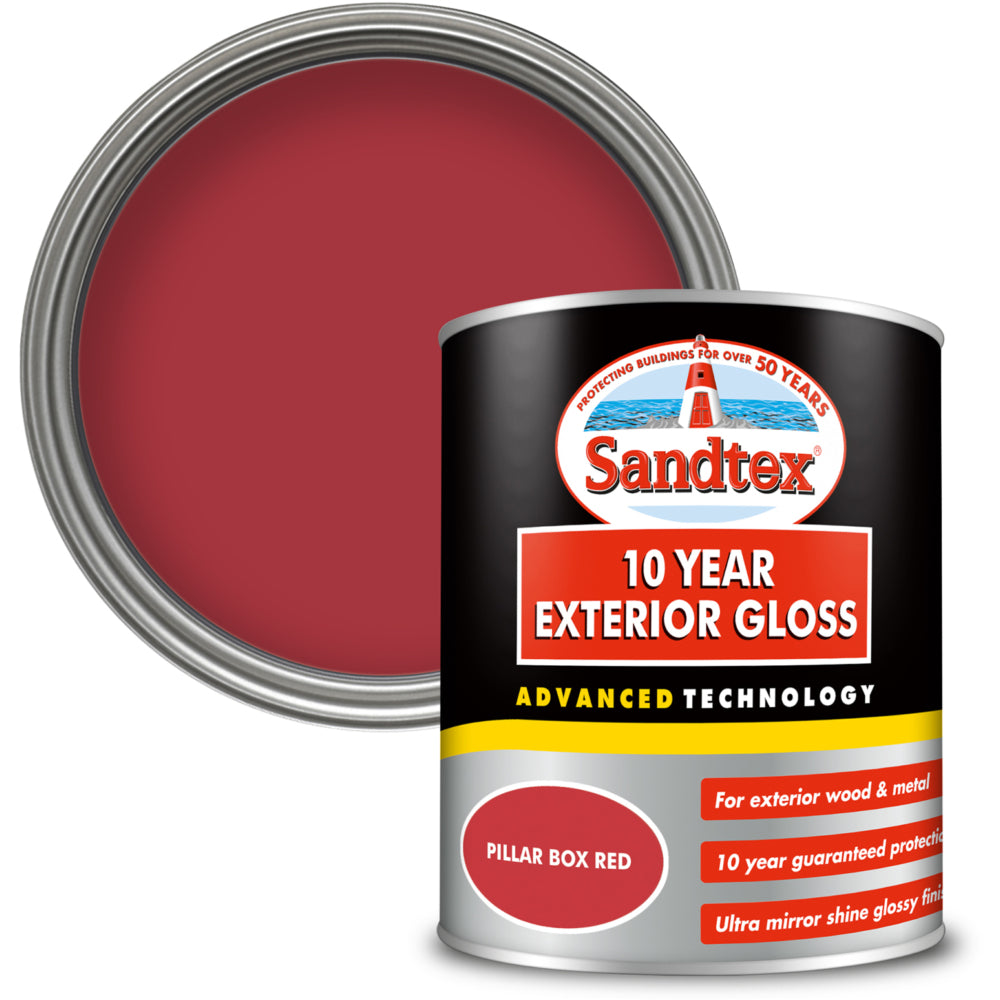 Sandtex 10 Year Gloss Pillar Box Red 750ml