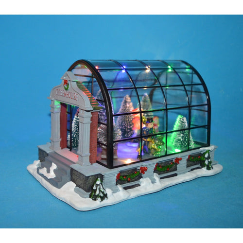 Jingles LED B/O Winter Greenhouse Scene - 22.5cm