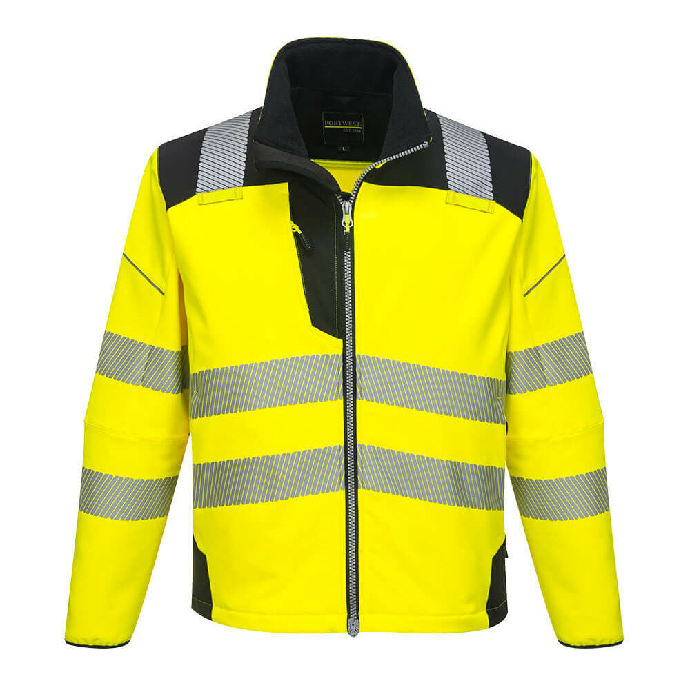 Portwest  - PW3 Hi-Vis Softshell Jacket - Yellow/Black