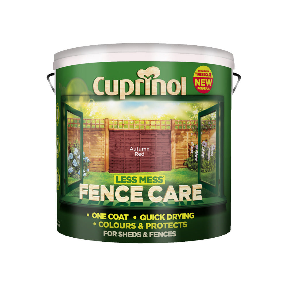 Cuprinol Less Mess Fence Care Autumn Red 9L