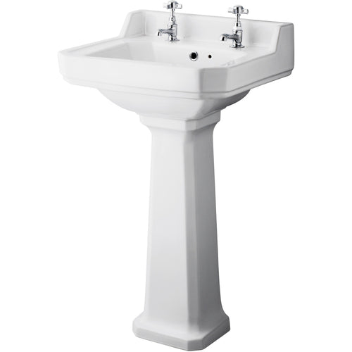 Cashel 50cm Washbasin 2 Taphole