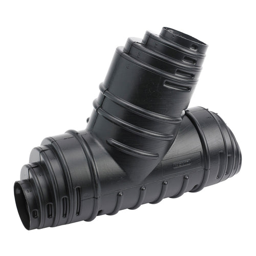 WavinCoil Land Drain PE D/S Multi Junction Black 100mm