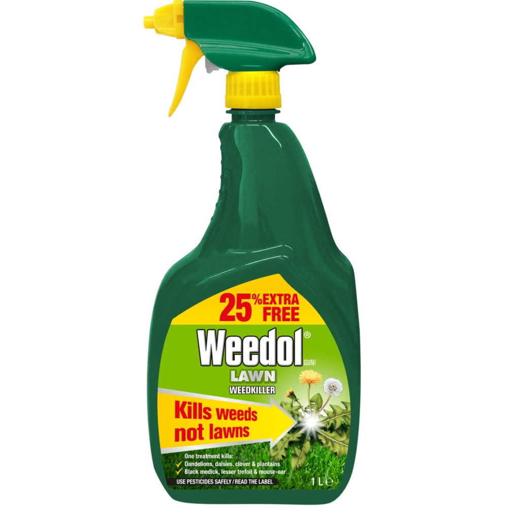 Weedol Lawn weedkiller gun 800ml +25% foc