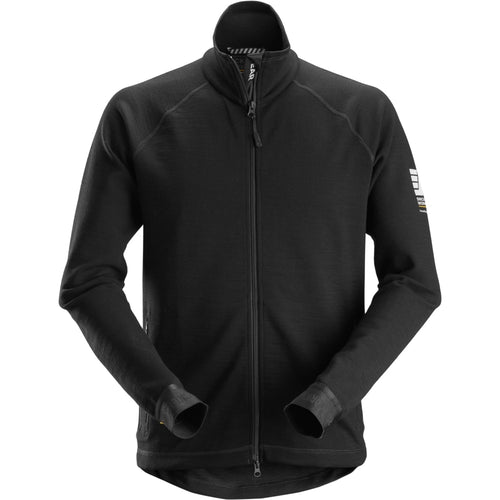 Snickers - AllroundWork, Midlayer Wool Full Zip Jacket - Black