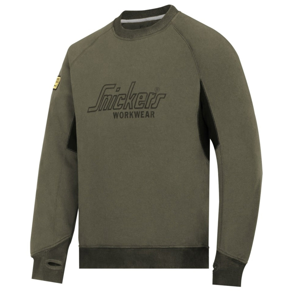 Snickers - Logo Sweatshirt - Olive green\\Black