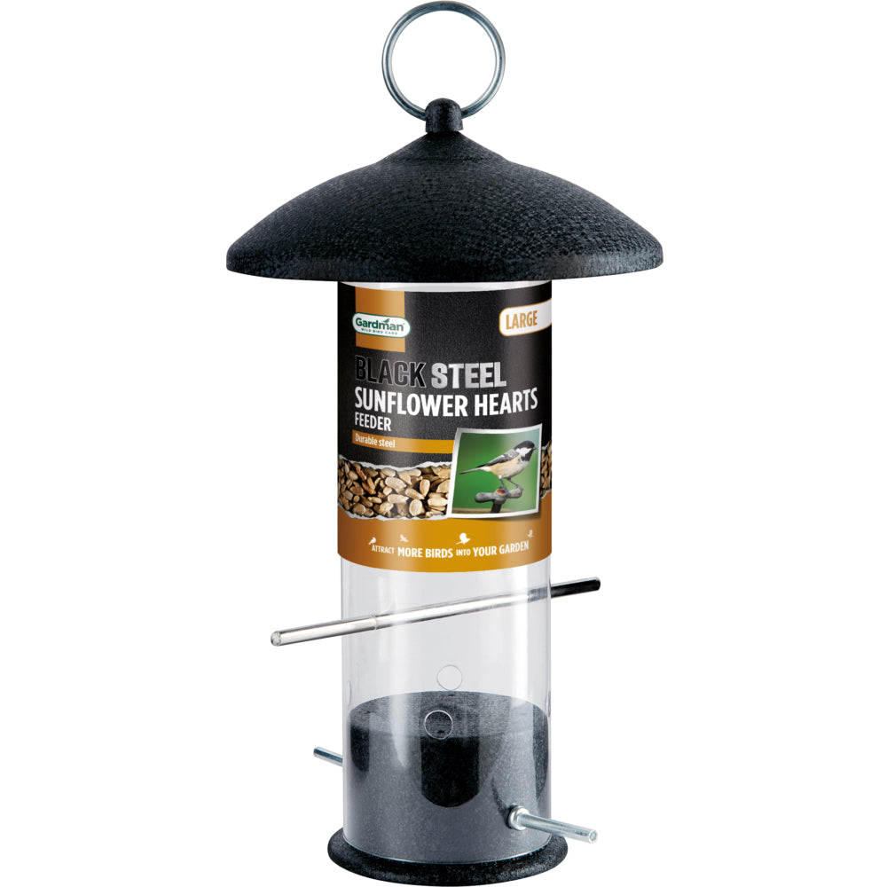 Gardman Black Steel Large Sunflower Heart Feeder