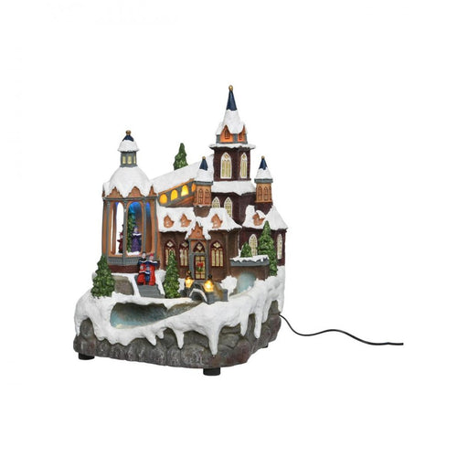 Kaemingk B.V - LED Fibre Optic Christmas Village - 39cm - Multi-Coloured