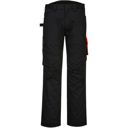 Portwest - PW2 Service Trouser - Black/Red