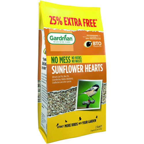 Gardman Sunflower Hearts 2kg + 25% Extra Free