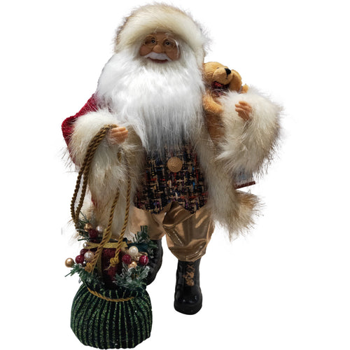 Standing Santa Dark Red - 45cm