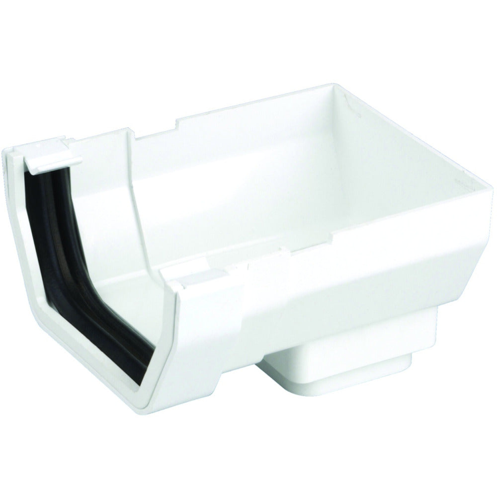 Rainwater SquareLine OsRSq PVC-U Stop end Outlet White 100mm