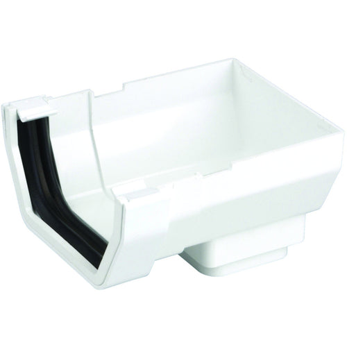 Rainwater SquareLine OsRSq PVC-U Stop end Outlet White 100mm