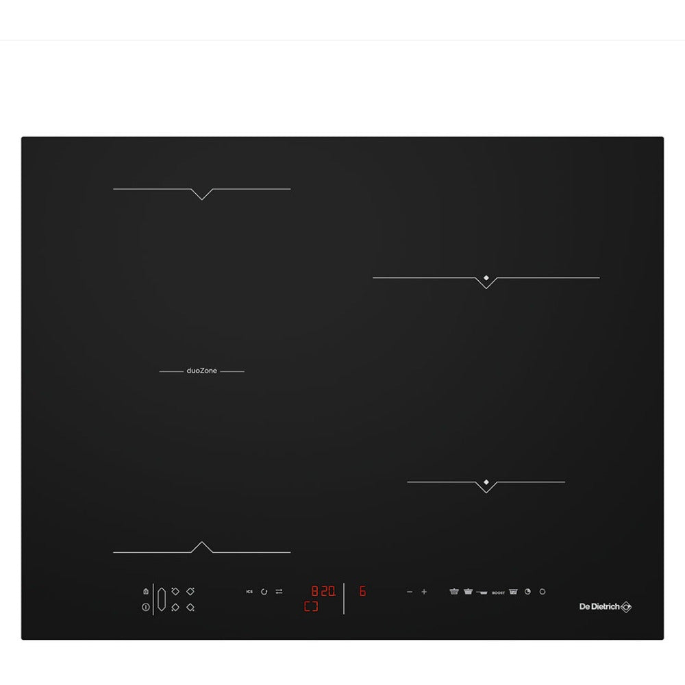 DeDietrich 65cm 4 x Zone Induction Hob 1 x DuoZone Black