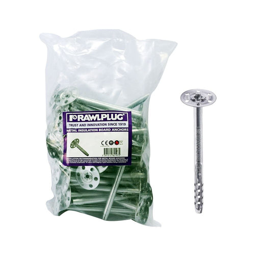 Rawlplug Metal Insulation Fixing 8 x 110mm [BOX OF 250]