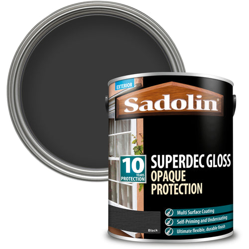 Sadolin Superdec Gloss Black 5L