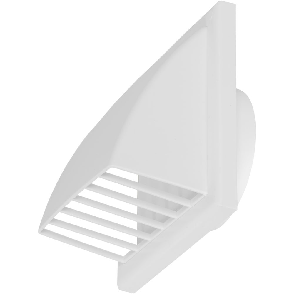 External Wall Flap Vent White - 125mm x 125mm