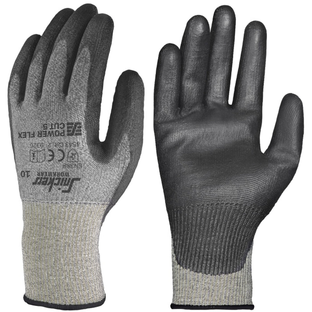 Snickers - Power Flex Cut 5 Gloves - Rock grey/Black