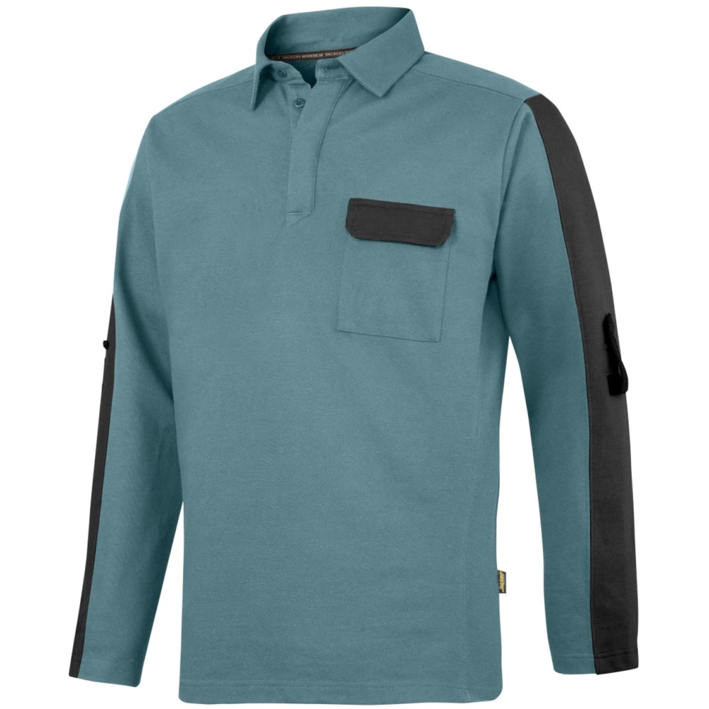 Snickers - AllroundWork, Rugby Sweater - Petrol/Black