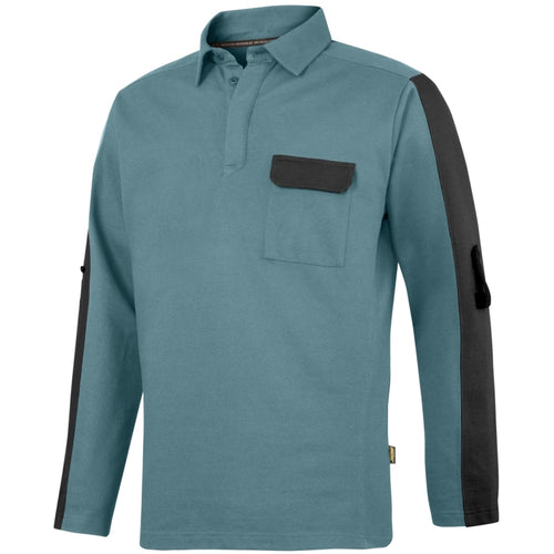 Snickers - AllroundWork, Rugby Sweater - Petrol/Black