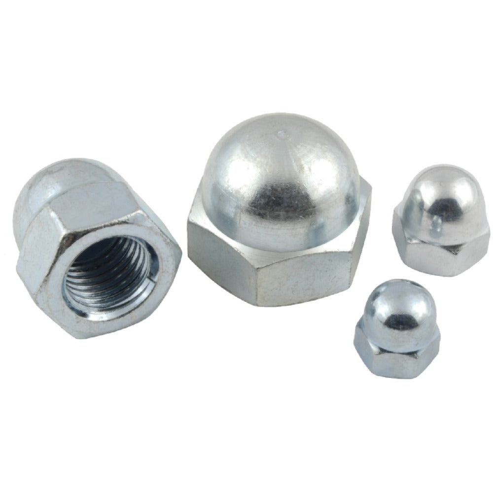 Tucks - M6 Steel Dome Nut Zinc Plated (Box200)