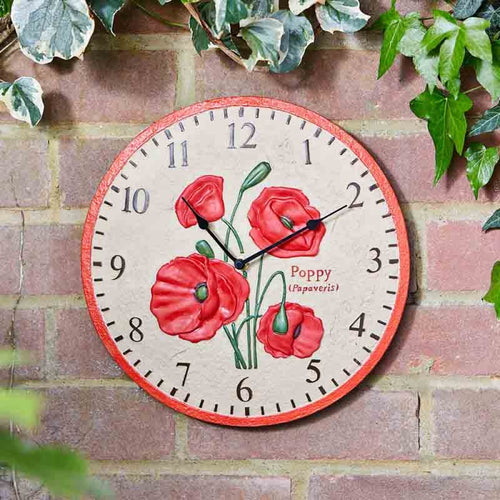 Outside In - Poppy 12in Wall Clock