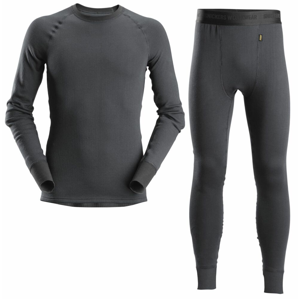 Snickers - AllroundWork, Shirt & Long Johns Set - Steel grey