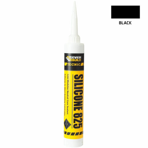 Everbuild Tecnic Silicone 825 Black - 380ml