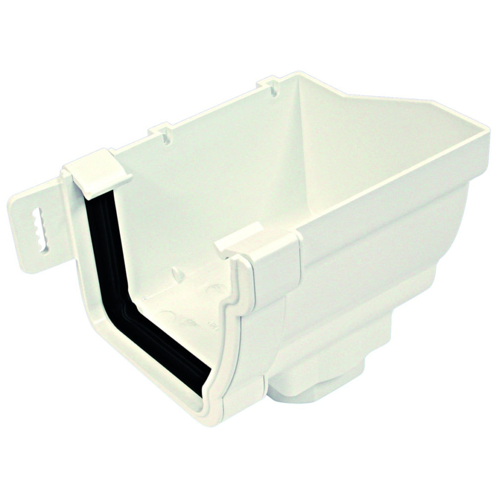 Rainwater StormLine OsRSt PVC-U Stop end Outlet Right Hand White 111mm