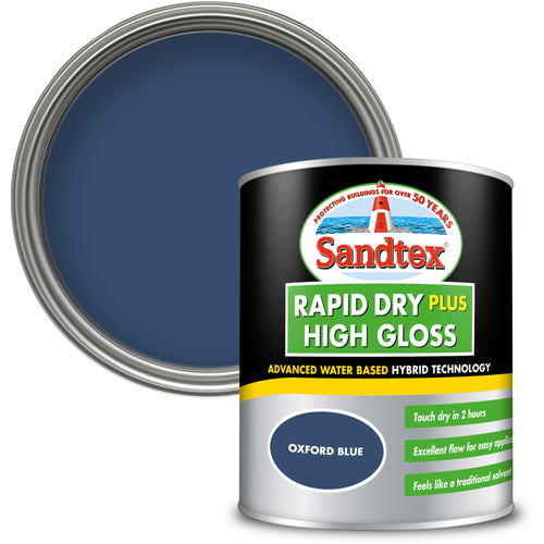 Sandtex Rapid Dry Gloss Oxford Blue 750ml