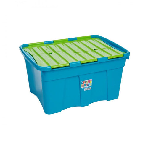 Wham - Croc Storage Box Blueberry & Lime - 54ltr - Blueberry & Lime