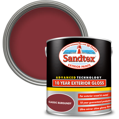 Sandtex 10 Year Gloss Classic Burgundy 2.5L
