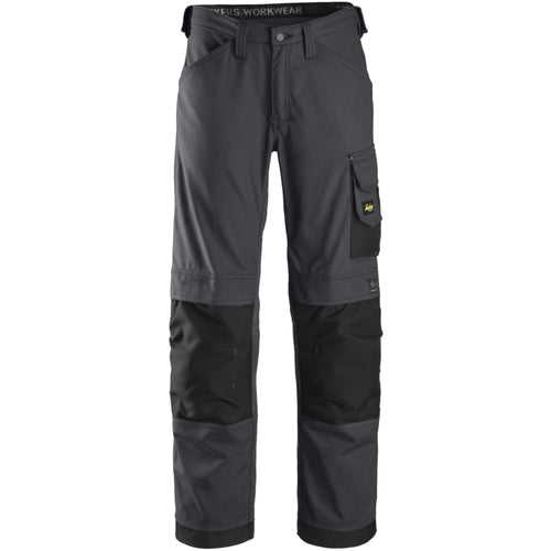 Snickers - Craftsmen Trousers, Canvas+ - Steel grey\\Black