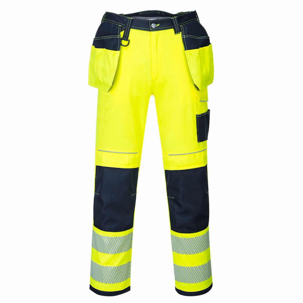 Portwest  - PW3 Hi-Vis Holster Work Trouser - Yellow/Navy