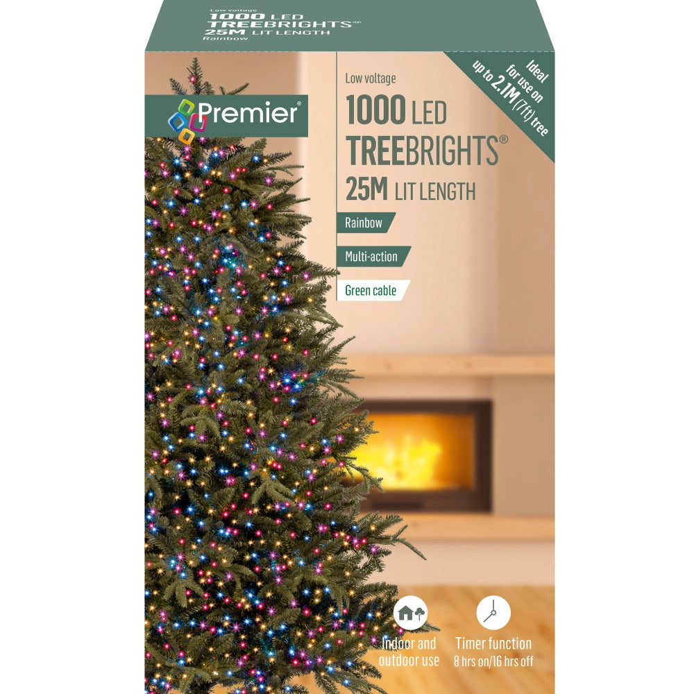 Premier - 1000 LED Multi-Action Treebrights with Timer - Rainbow