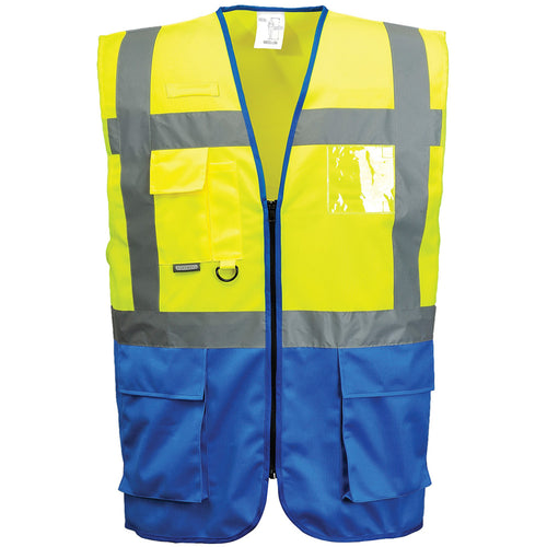 Portwest  - Warsaw Executive Vest - Yellow/Royal Blue